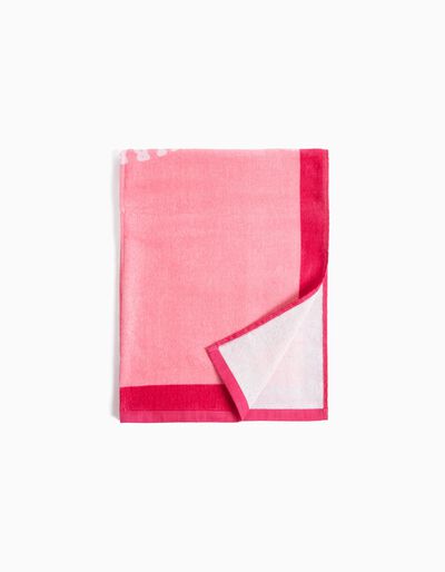 Printed Beach Towel, Girls, Pink