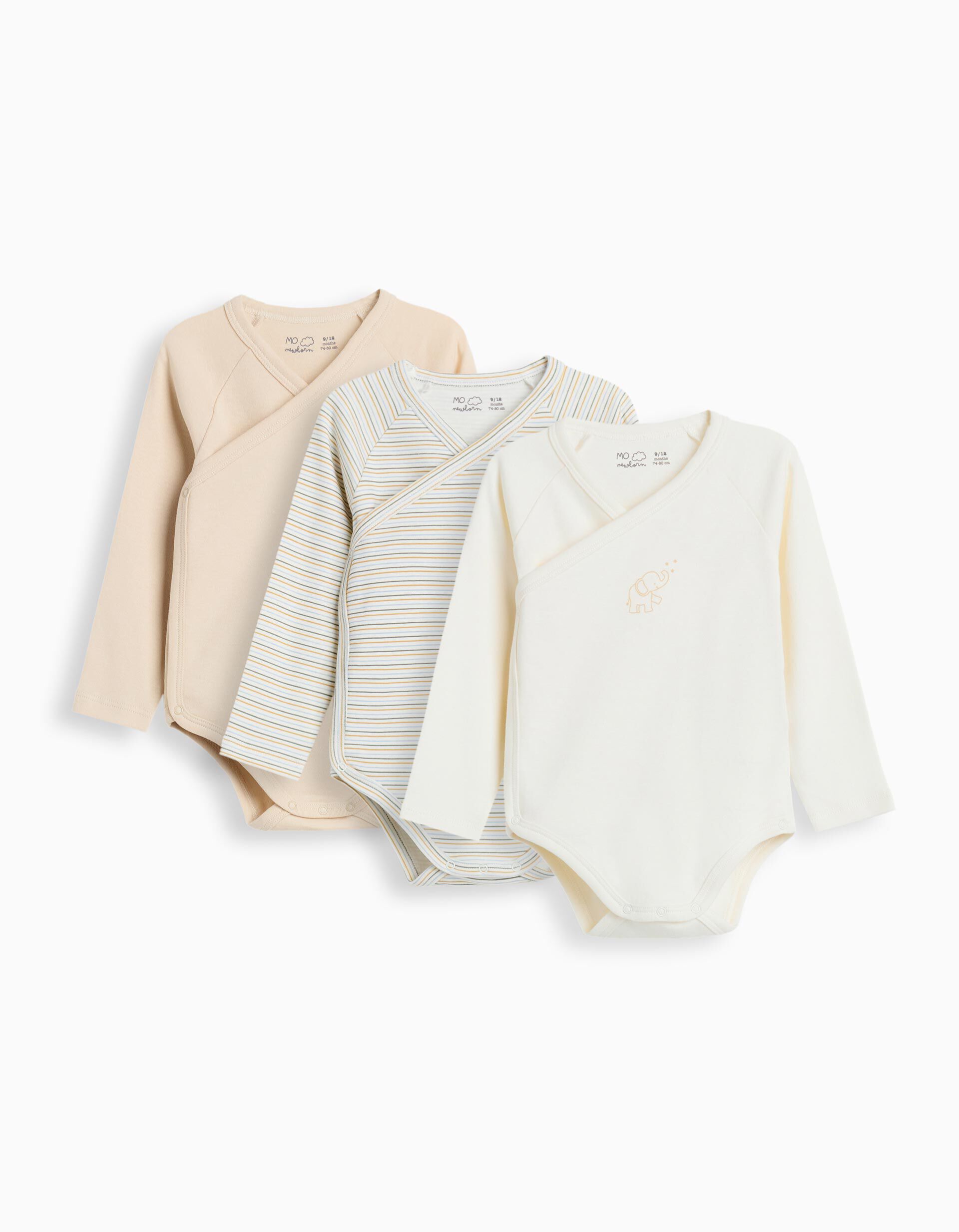 Comprar Online Pack 3 Bodies Quimono, Beb&eacute;, Multicor