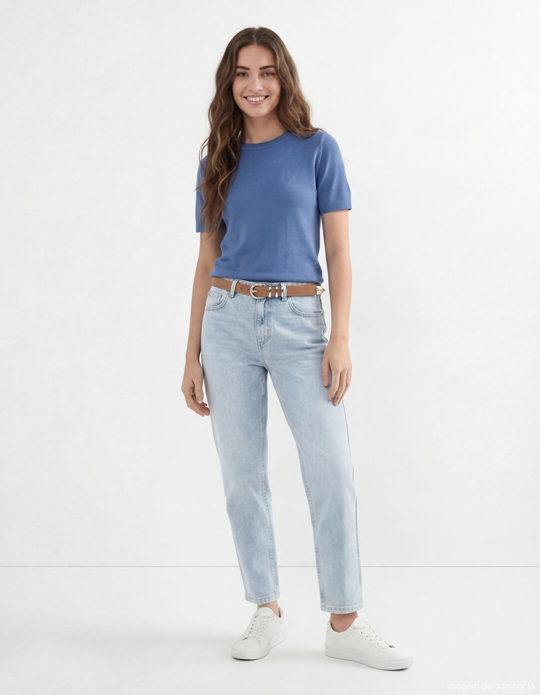 Camisola de Malha, Mulher, Azul