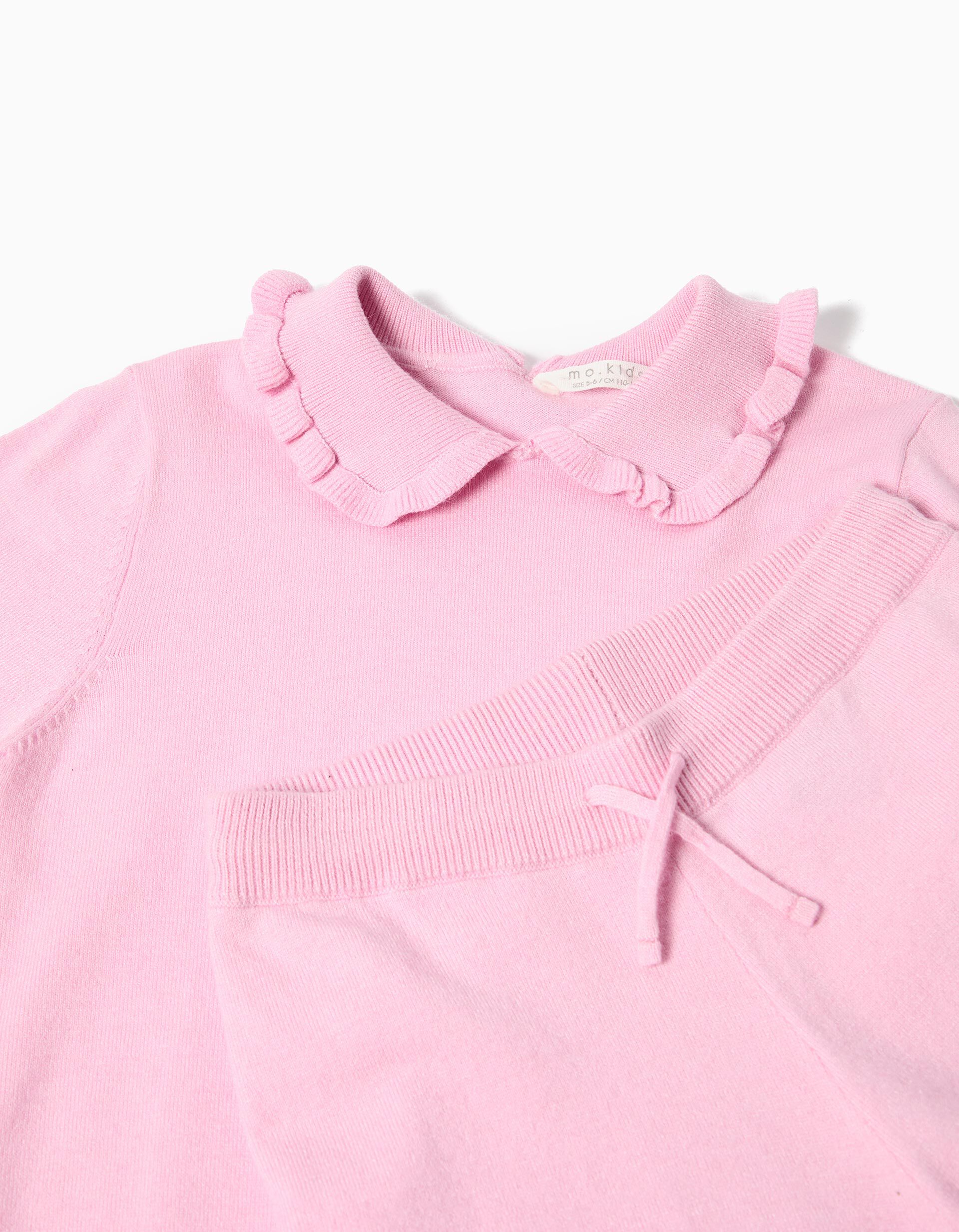 Comprar Online Conjunto Camisola e Cal&ccedil;as, Menina, Rosa Claro