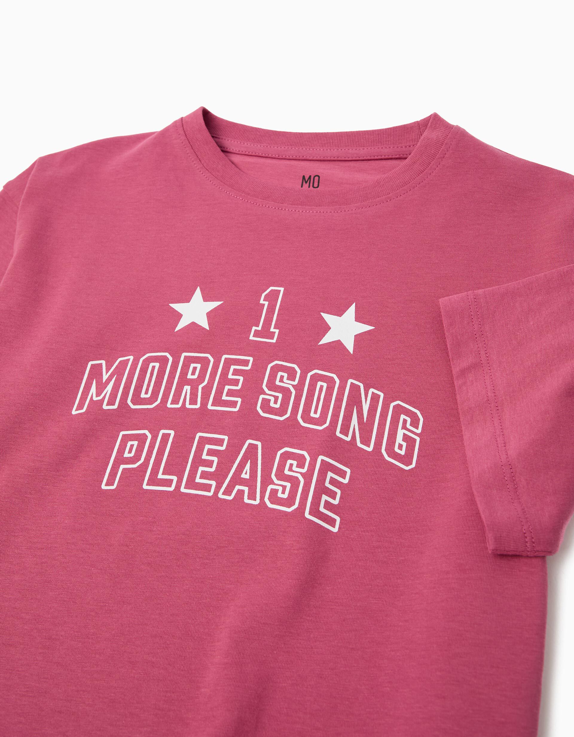 Comprar Online T-shirt Estampada, Menina, Rosa Escuro