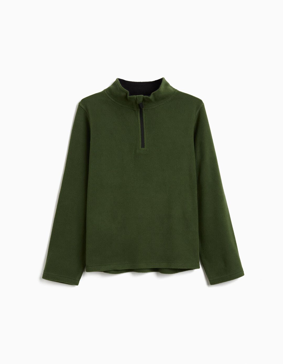 Camisola Polar com Fecho, Menino, Verde Escuro