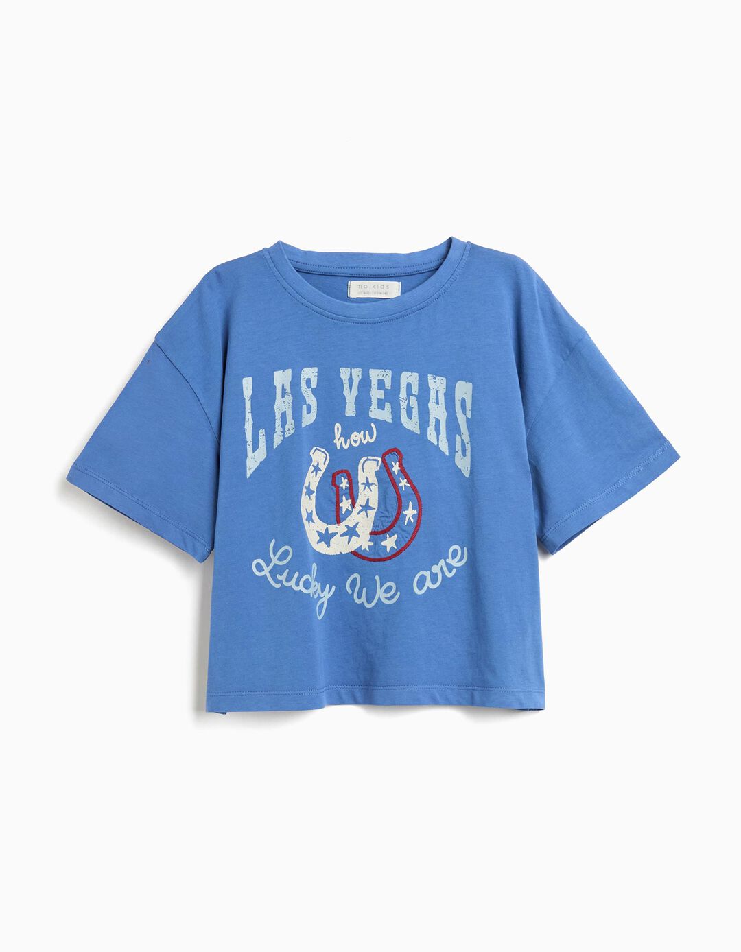 T-shirt Print, Menina, Azul