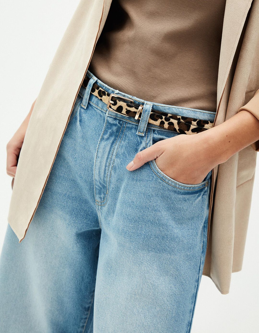 Blazer Efeito Camurça, Mulher, Bege Claro