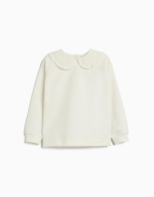 Comprar Online Sweatshirt com Gola, Menina, Branco 