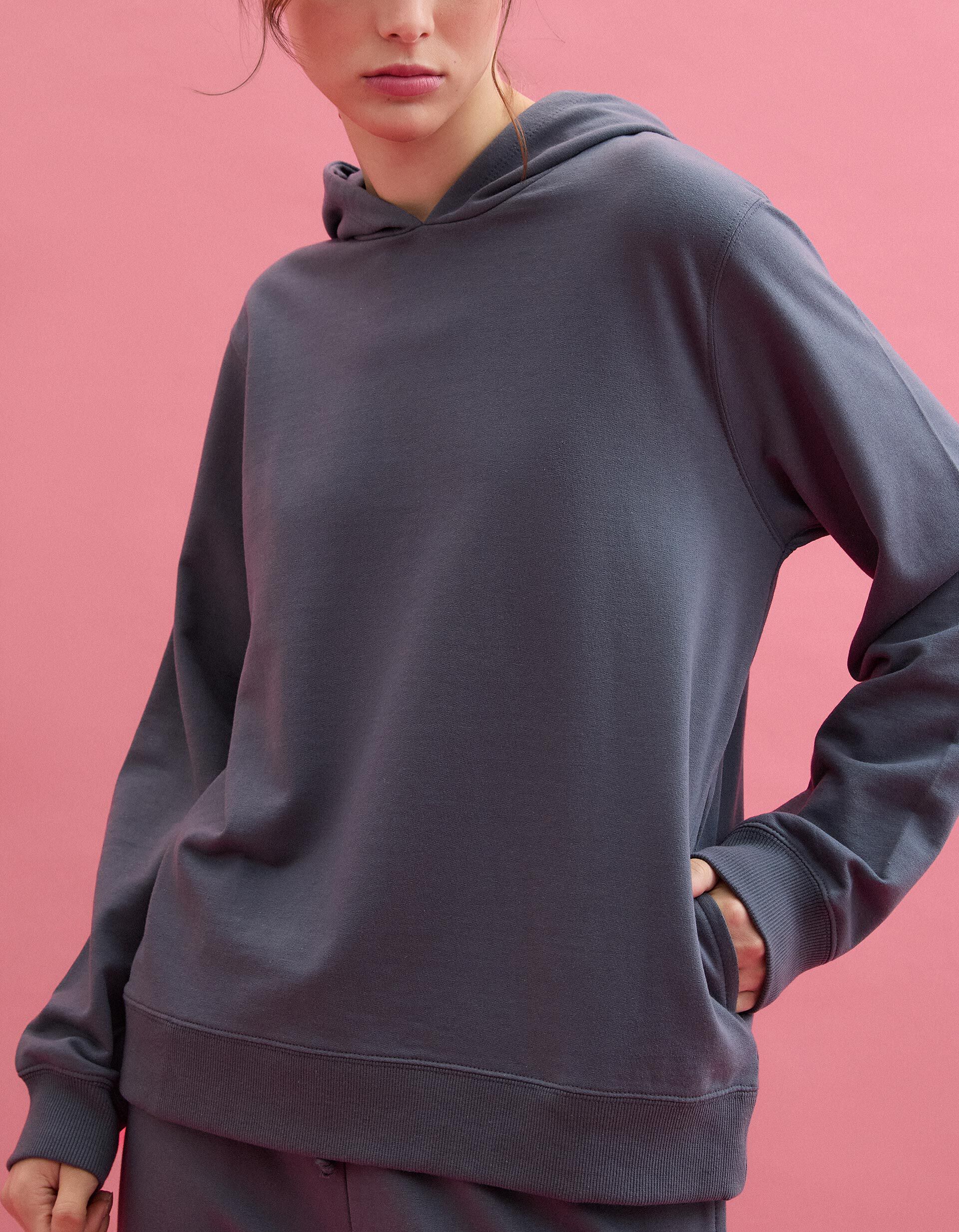 Comprar Online Sweatshirt com Capuz, Mulher, Cinzento Escuro