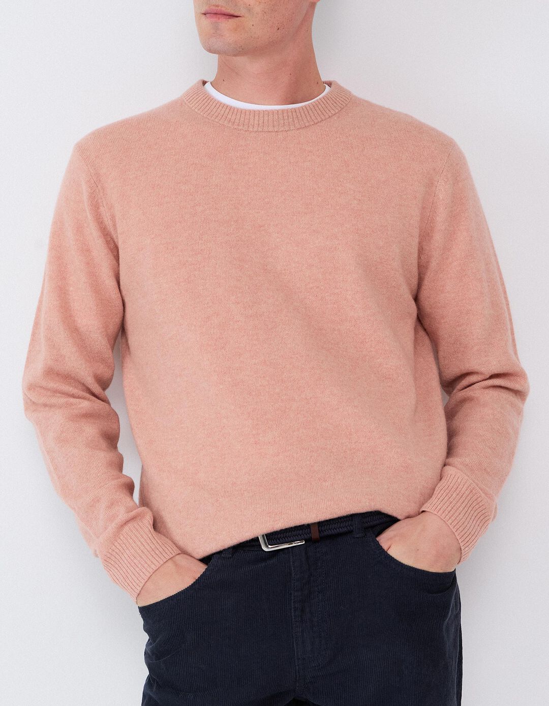Camisola Com Mistura De L&atilde;, Homem, Rosa