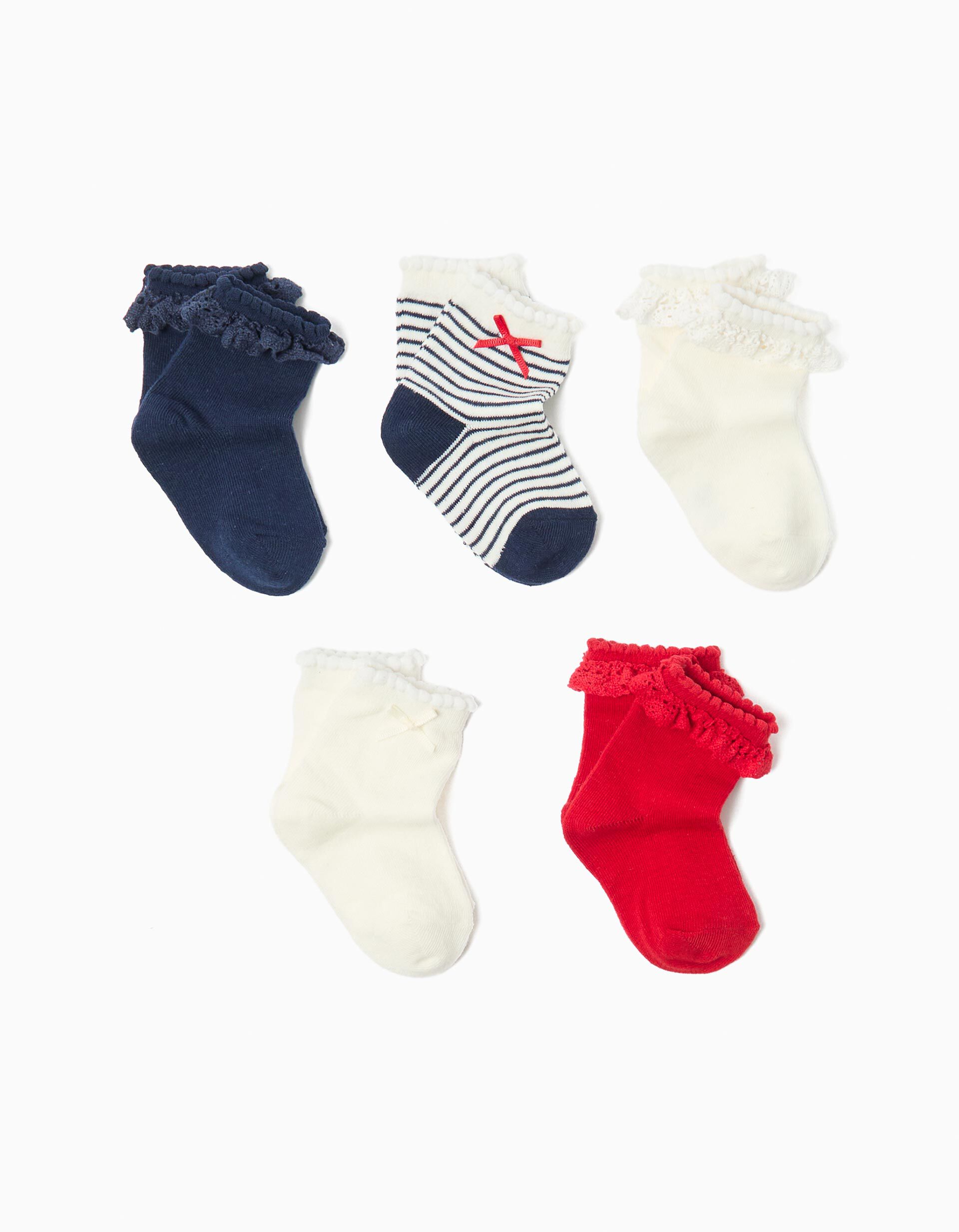 Comprar Online Pack 5 Pares de Meias, Menina, Multicor