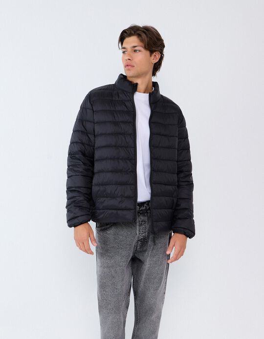 Comprar Online Casaco Acolchoado Leve, Homem, Preto
