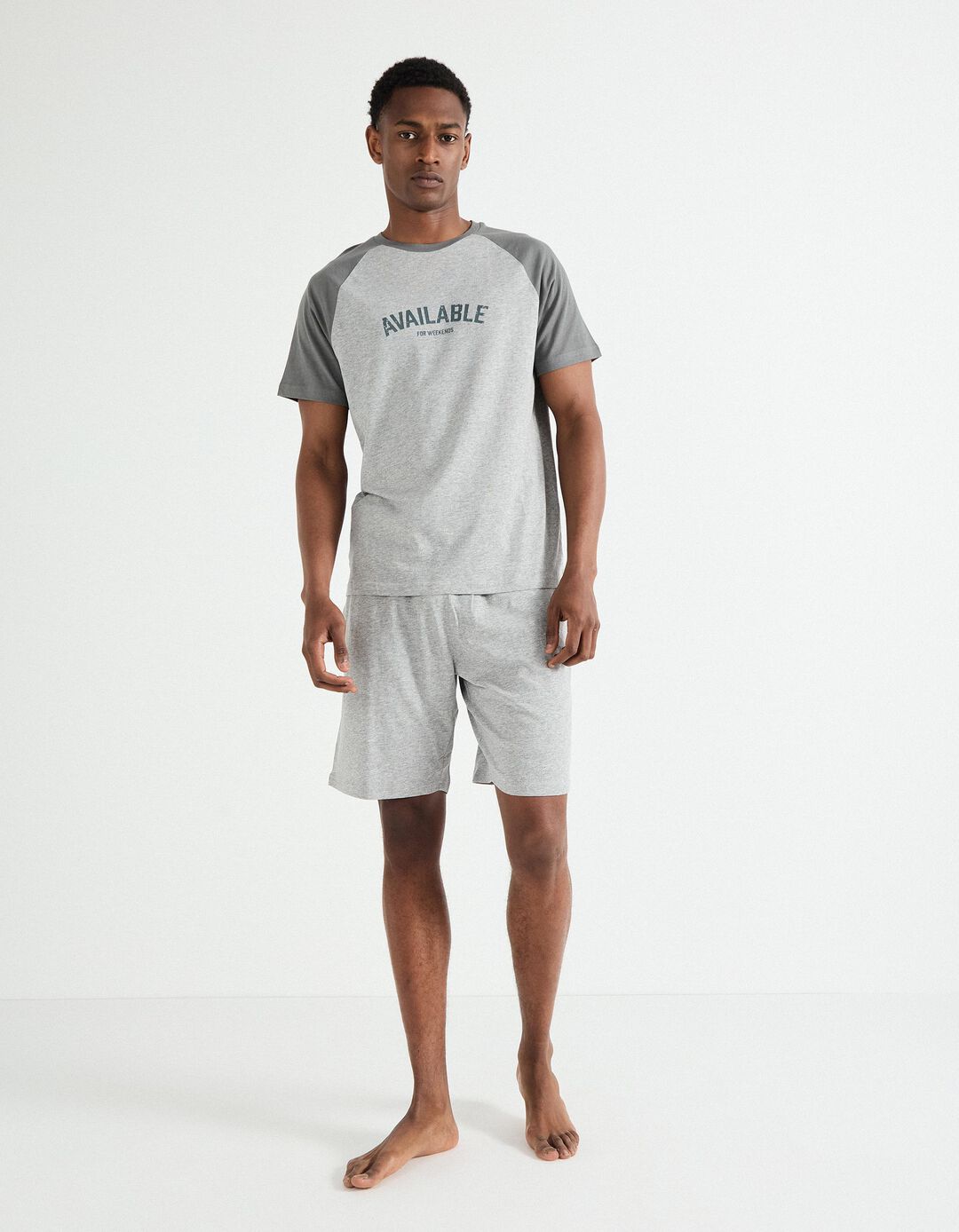 Pijama, Homem, Cinzento