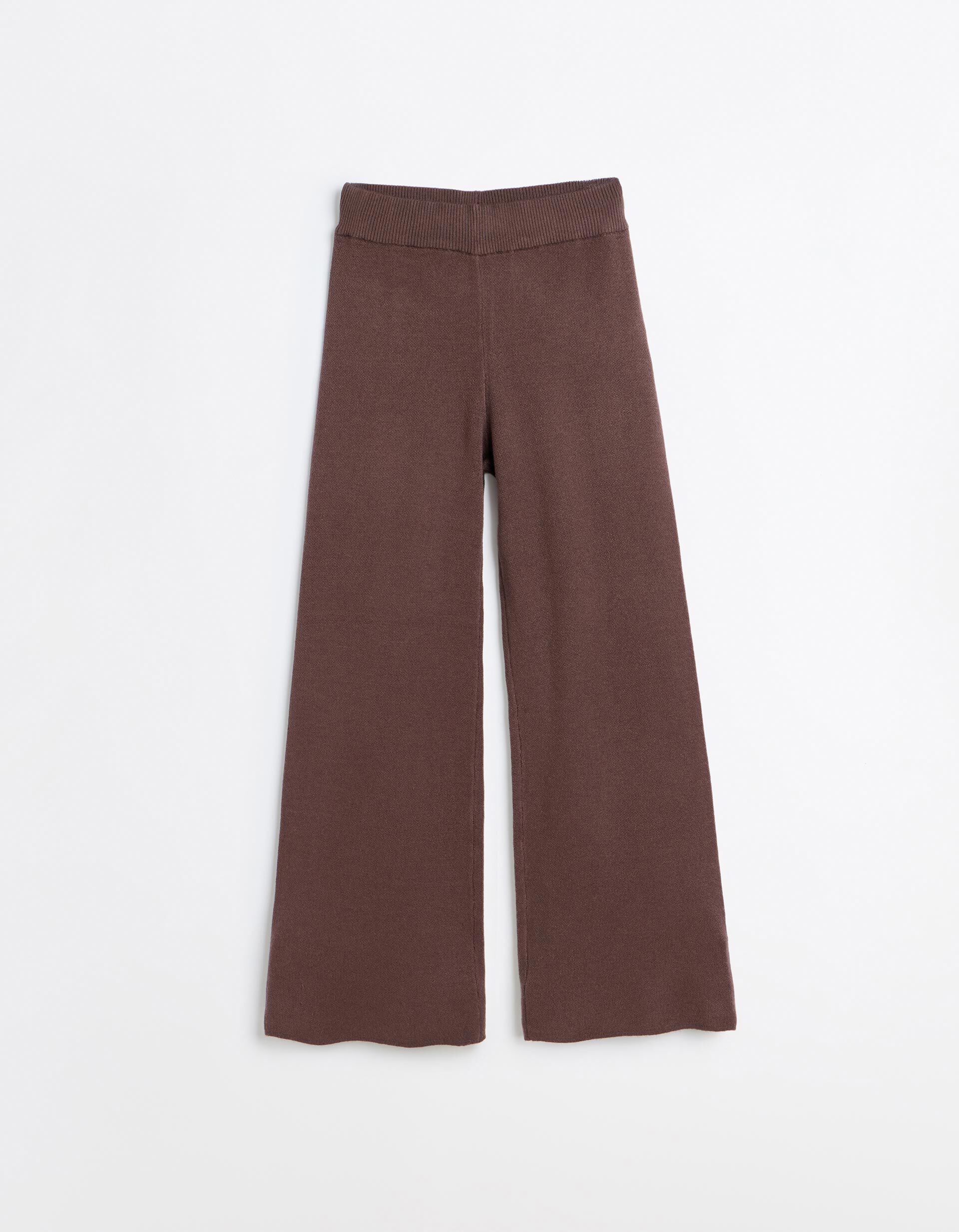 Comprar Online Cal&ccedil;as De Malha 'Wide Leg', Menina, Castanho Escuro