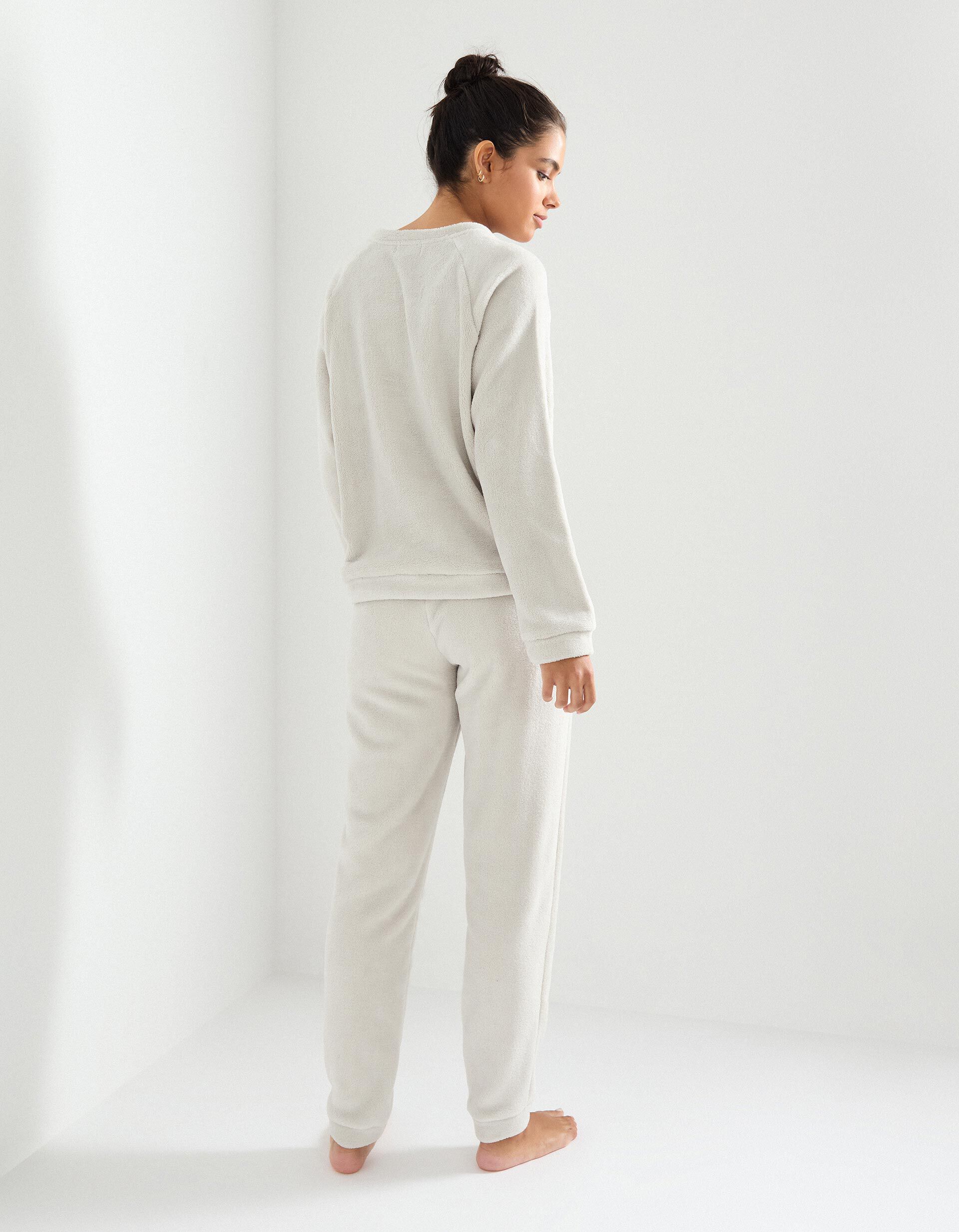 Comprar Online Pijama Polar Aveludado, Mulher, Cinzento Claro