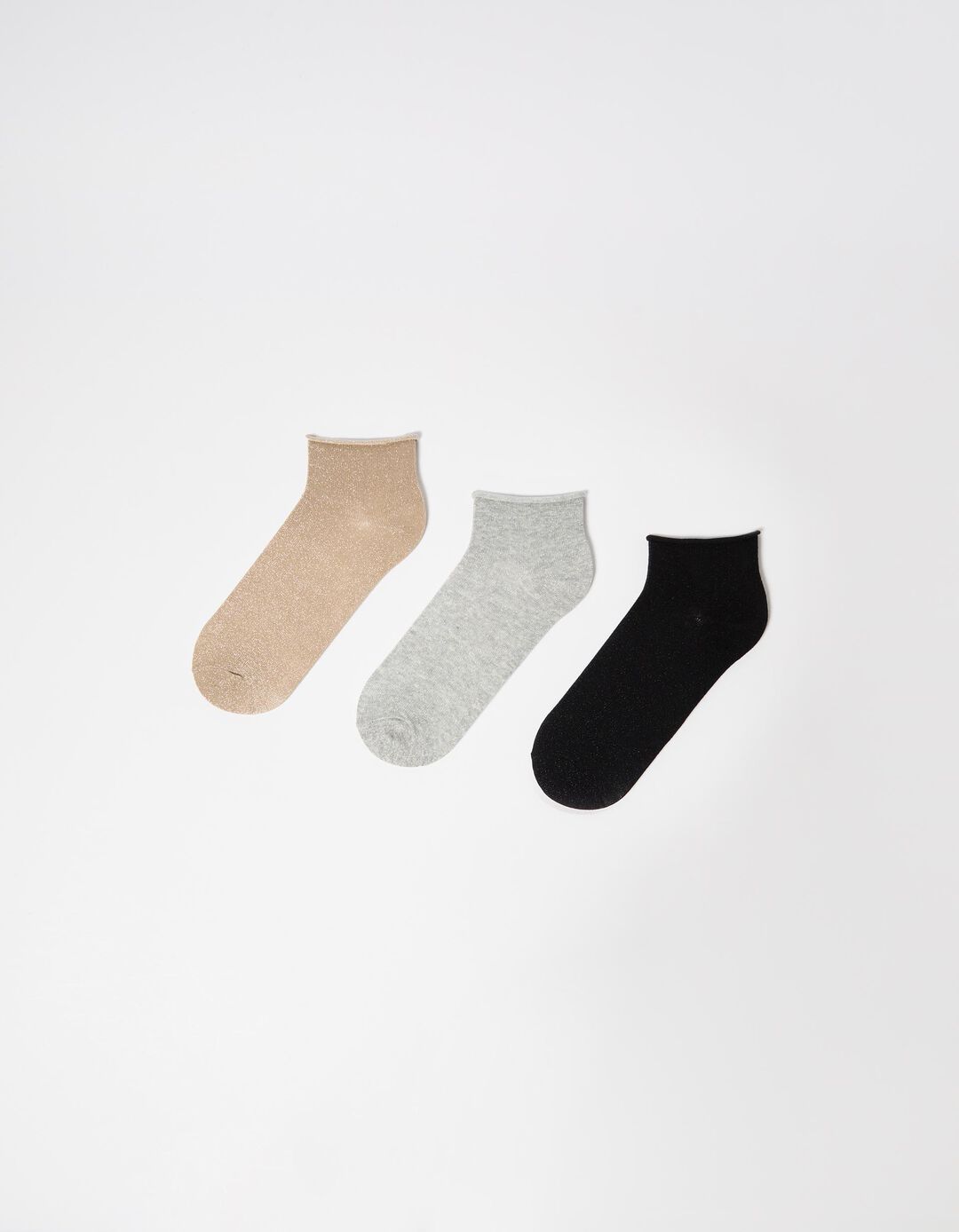 Pack 3 Pares de Meias, Mulher, Bege 