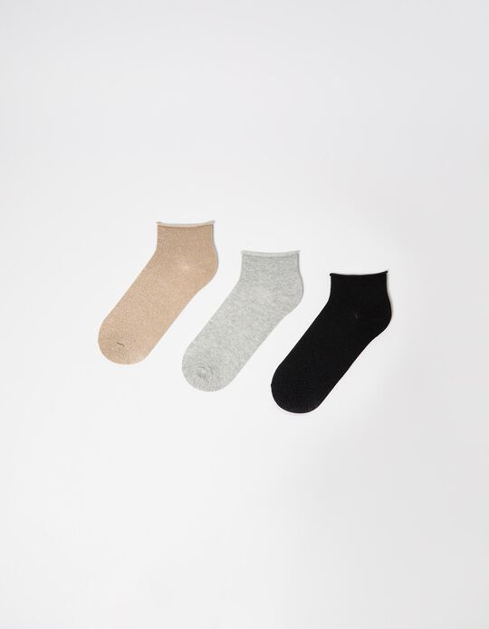 Comprar Online Pack 3 Pares de Meias, Mulher, Bege 