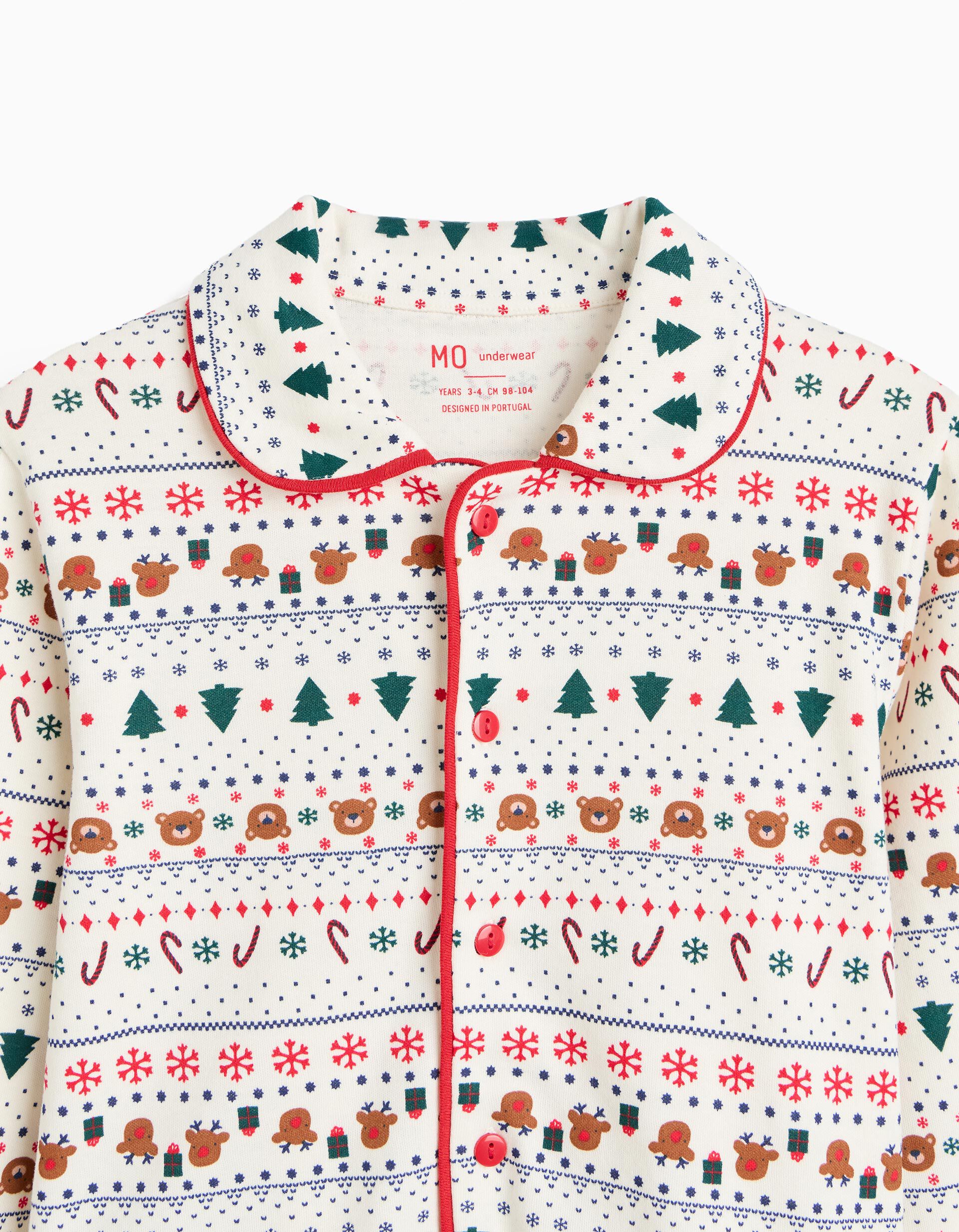 Comprar Online Pijama Camiseiro De Natal, Menino, Bege Claro