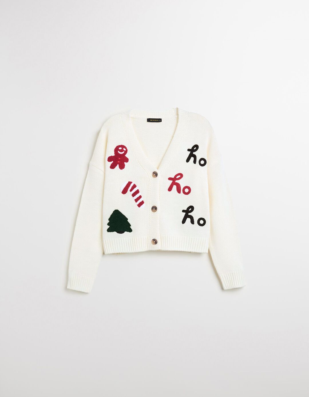 Casaco Natal de Malha, Mulher, Bege Claro