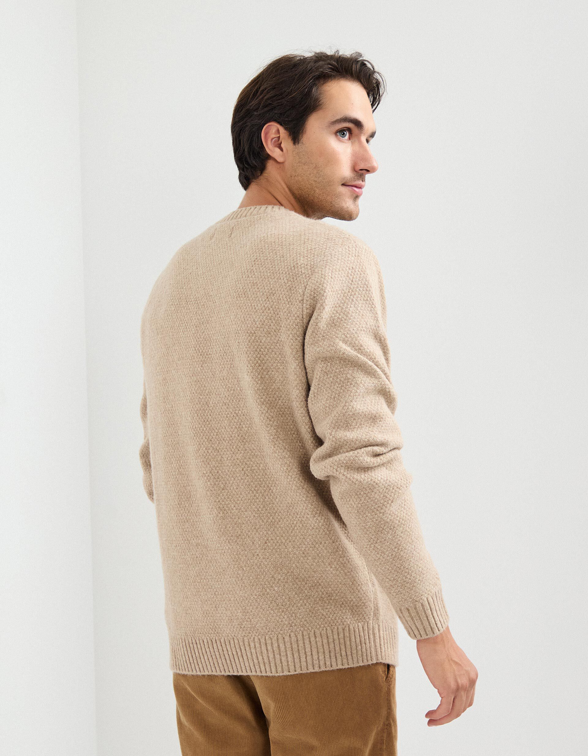 Comprar Online Camisola de Malha, Homem, Bege Escuro