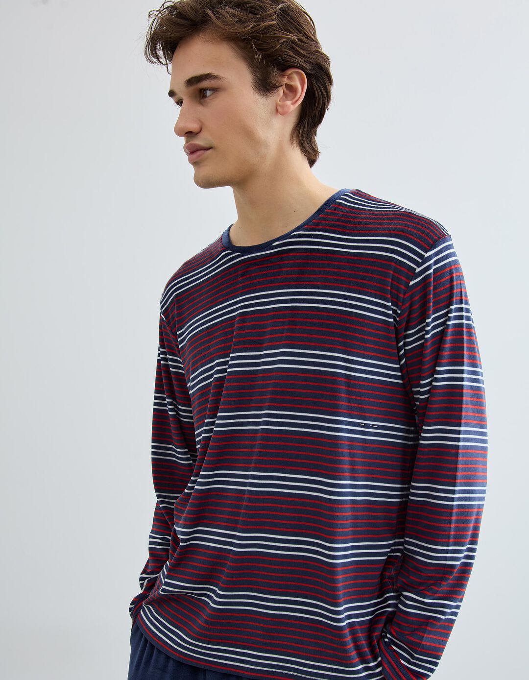 Pijama Aveludado, Homem, Azul Escuro