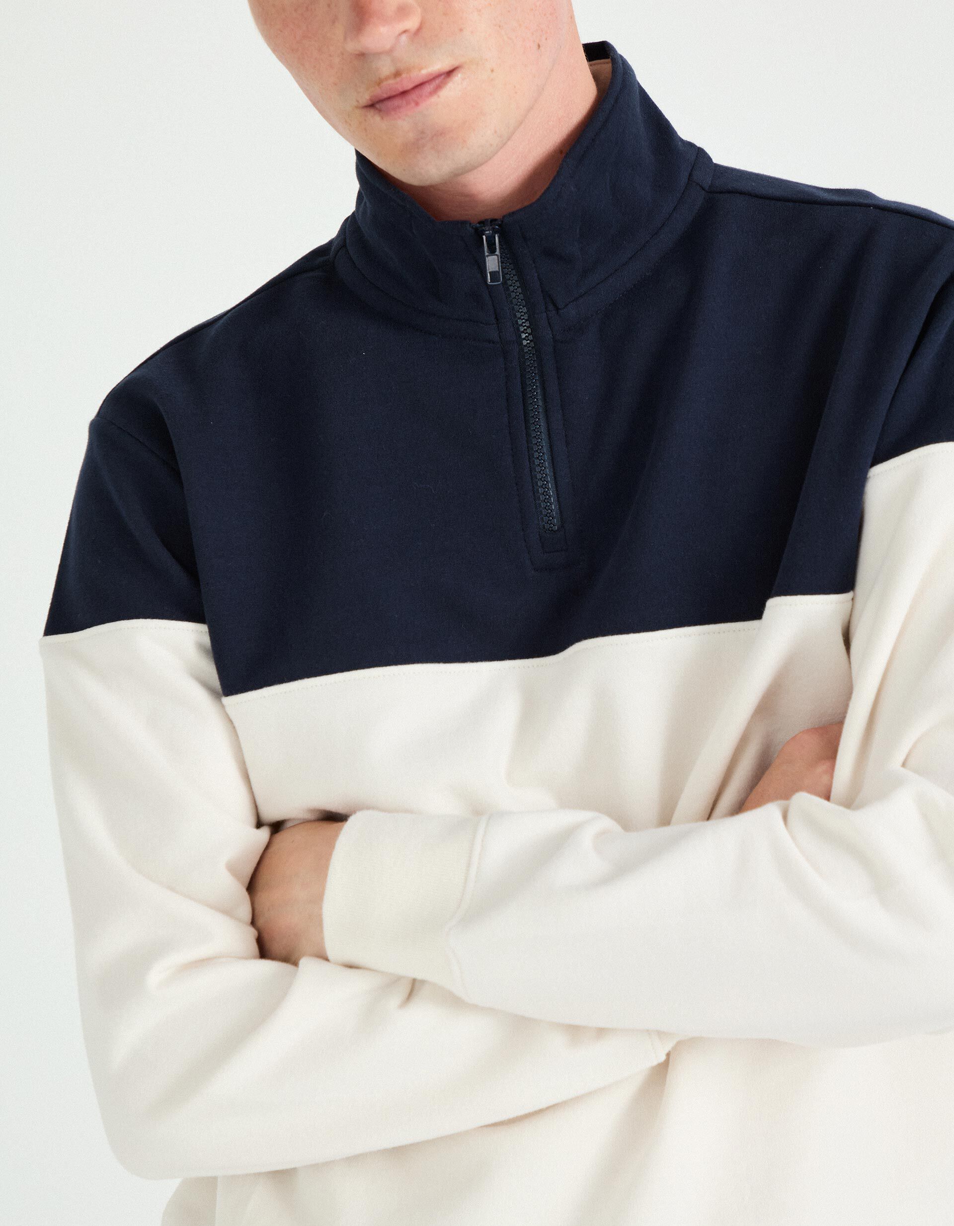 Comprar Online Sweatshirt com Fecho, Homem, Bege Claro 