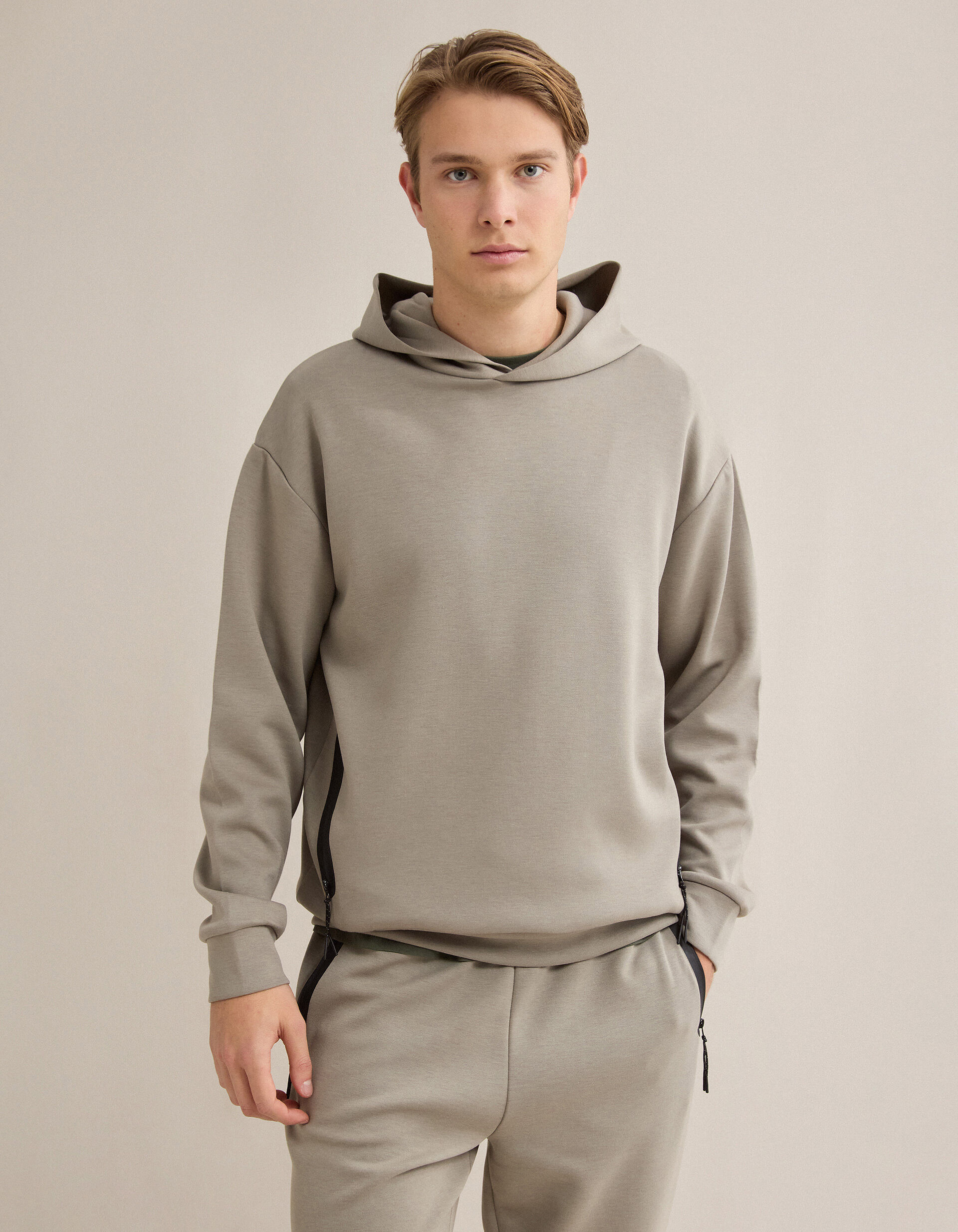 Comprar Online Sweatshirt com Capuz, Homem, Bege