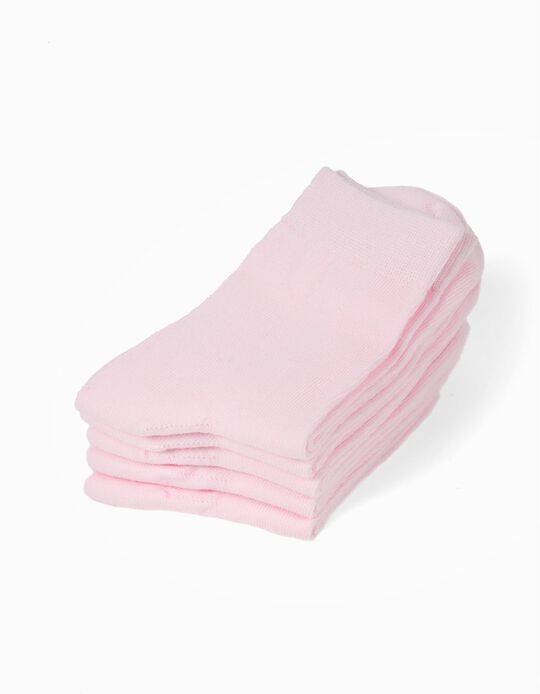 Pack of 5 Pairs of Socks, Pink