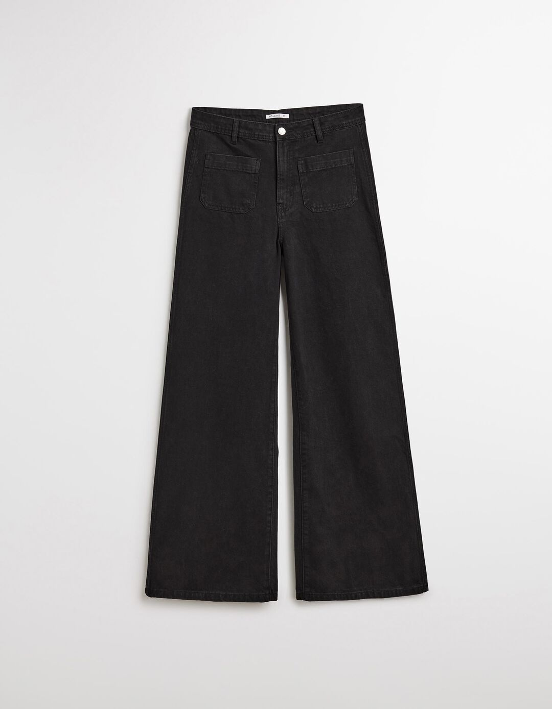 Calças de Ganga Wide Leg, Mulher, Cinzento Escuro