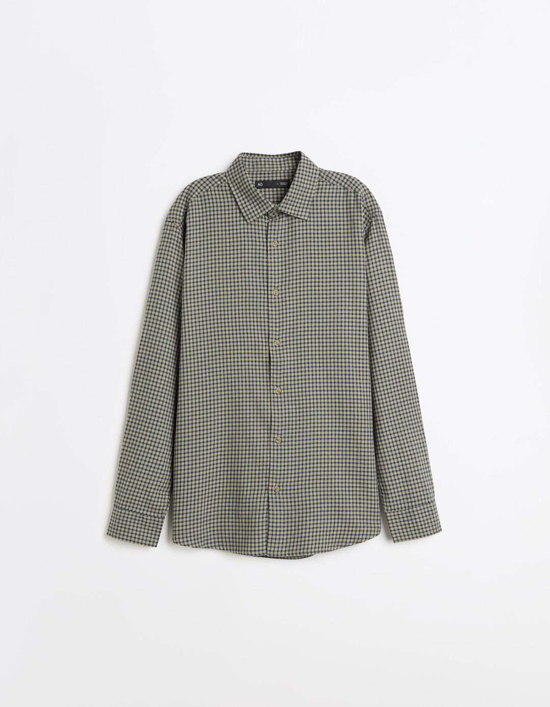 Camisa Slim Com Padr&atilde;o, Homem, Verde Escuro