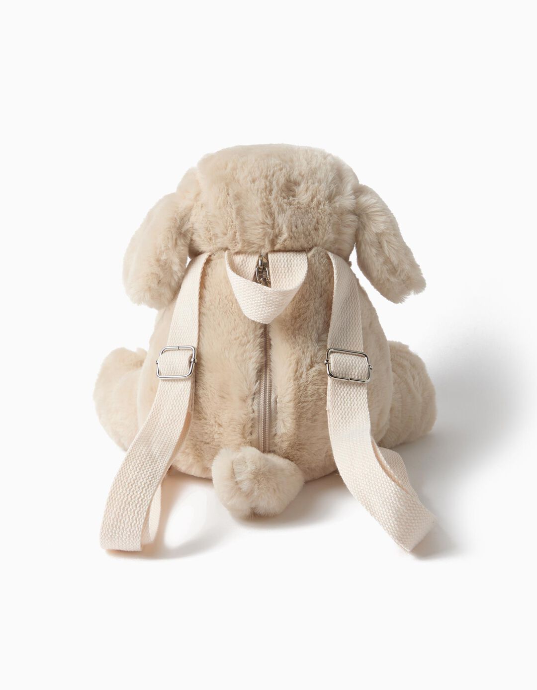 Mochila Peluche, Menina, Bege Claro