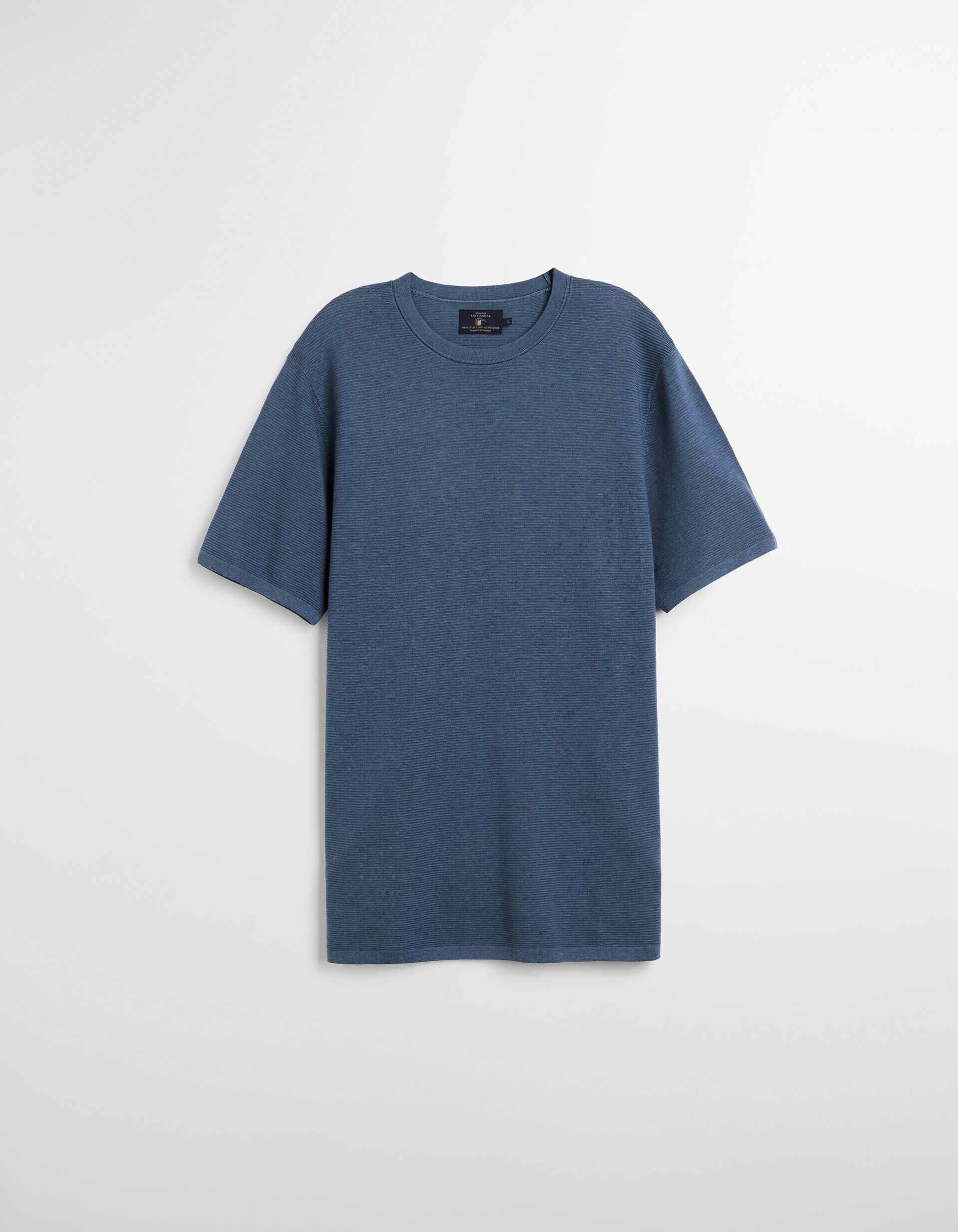 Comprar Online T-shirt de Malha, Homem, Azul 