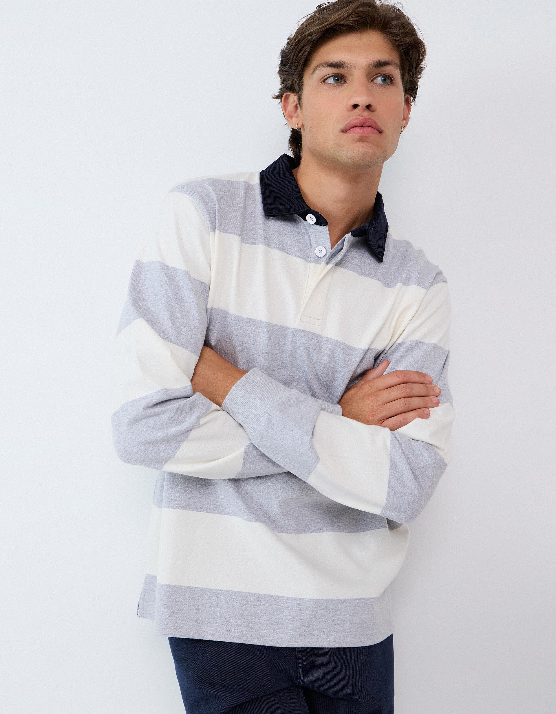 Comprar Online Polo Rugby, Homem, Cinzento Claro