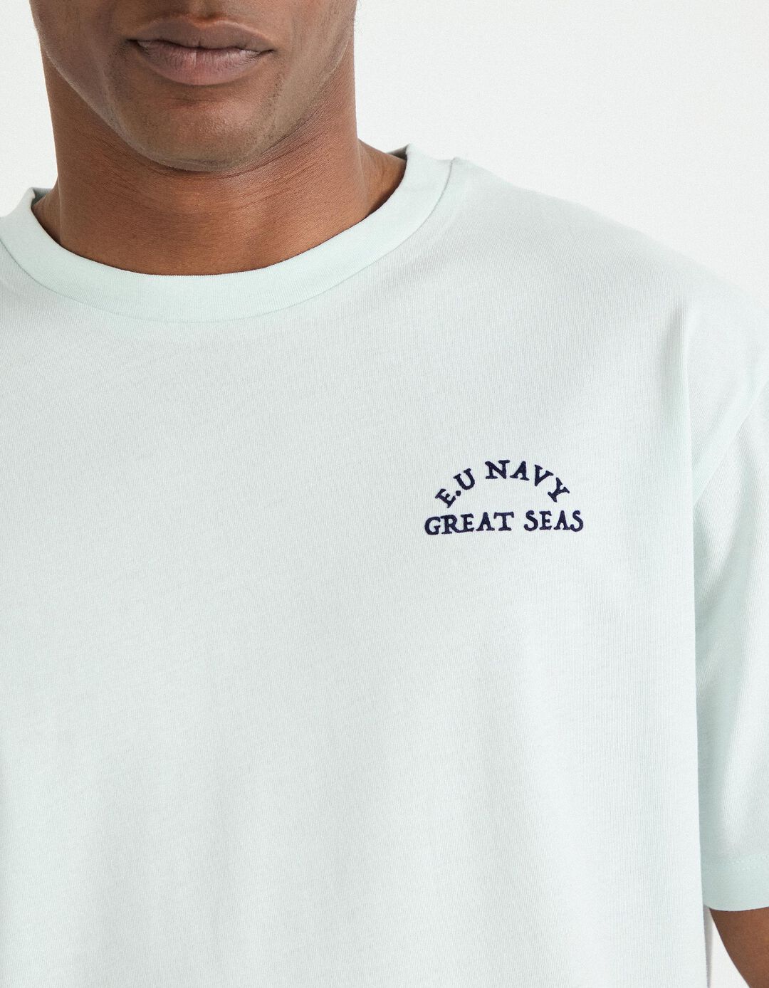 T-shirt Print, Homem, Azul Claro