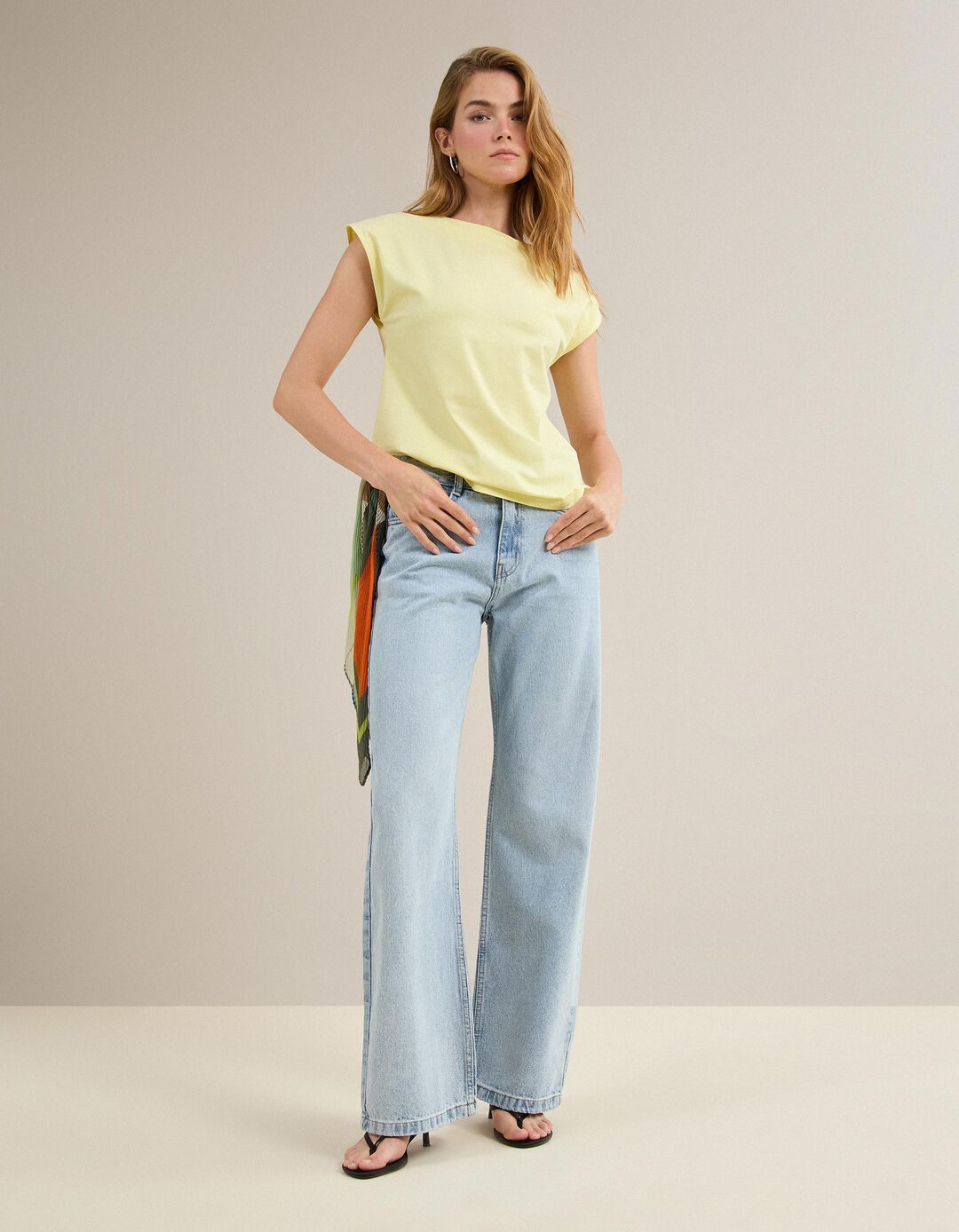 T-shirt, Mulher, Amarelo