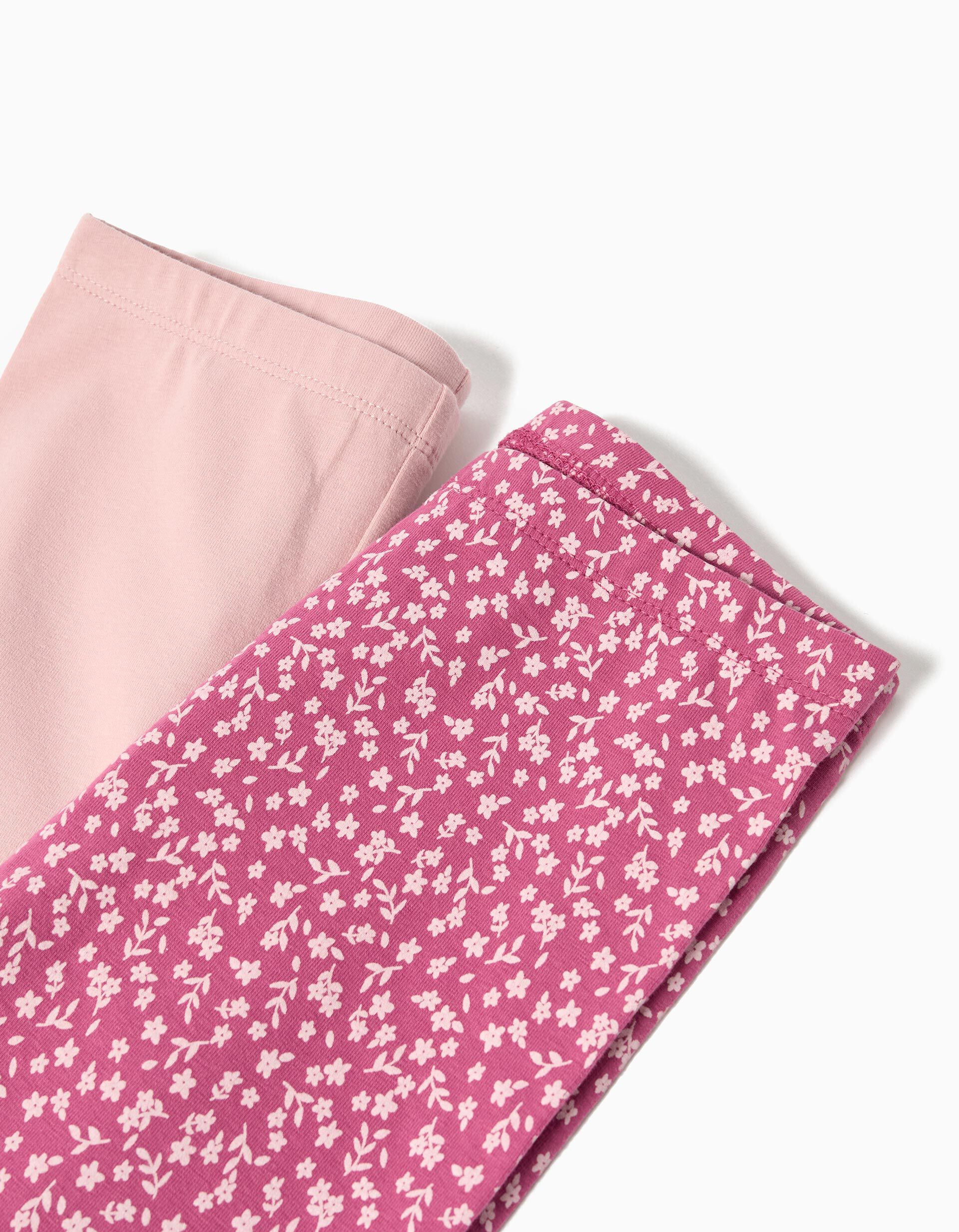 Comprar Online Pack 2 Leggings, Menina, Rosa Escuro