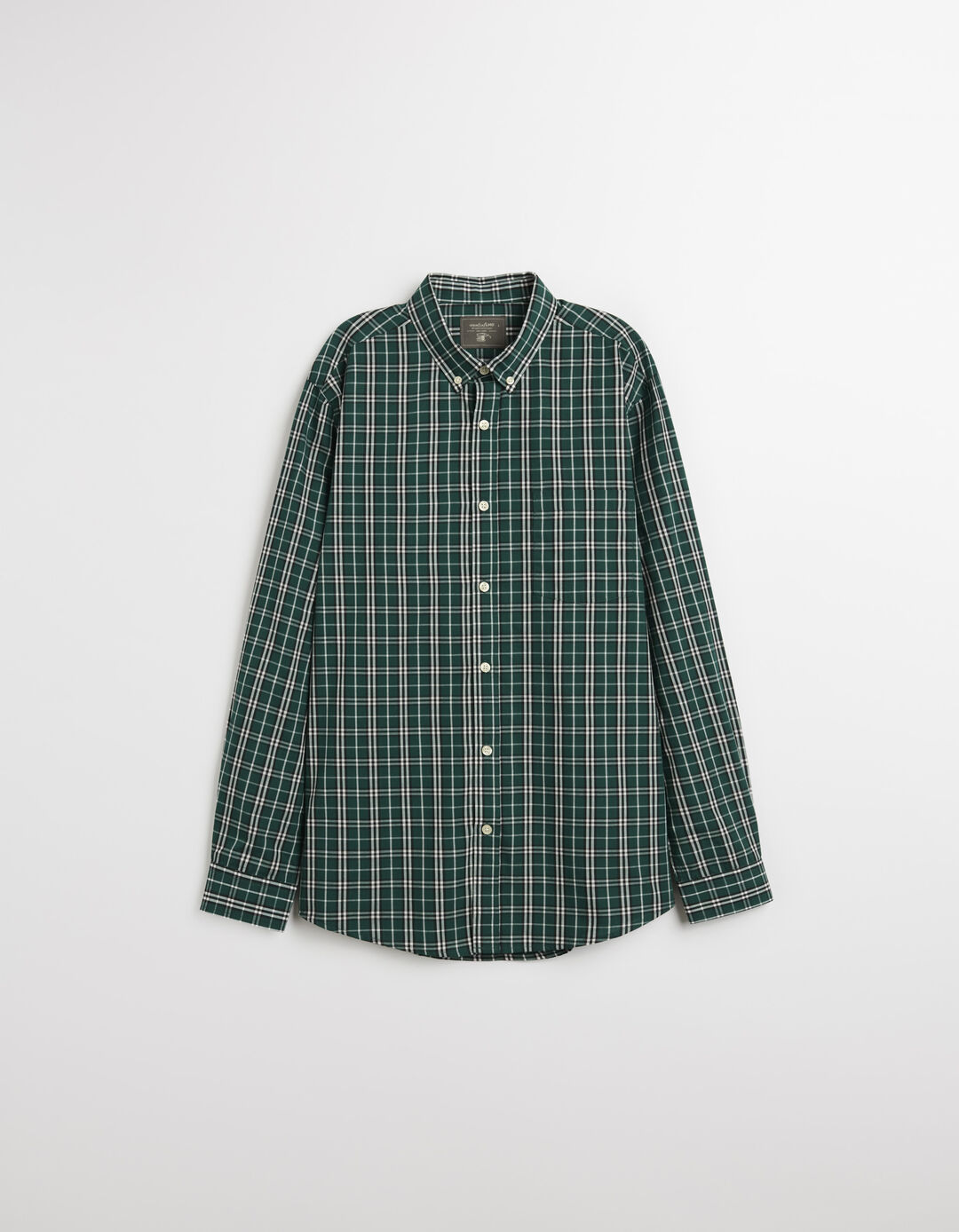 Camisa de Xadrez, Homem, Verde Escuro 