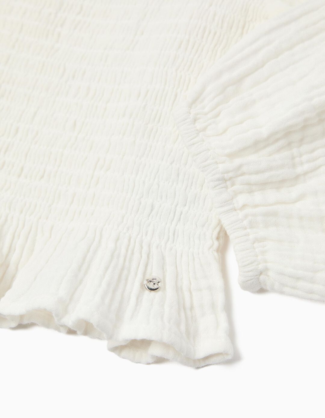 Blusa de Manga Comprida, Menina, Branco