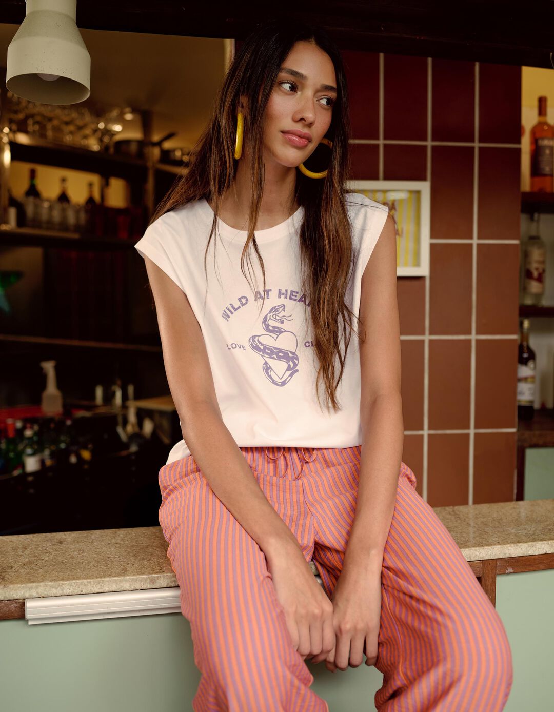 T-shirt Estampada, Mulher, Branco