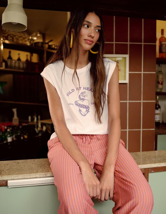 Comprar Online T-shirt Estampada, Mulher, Branco