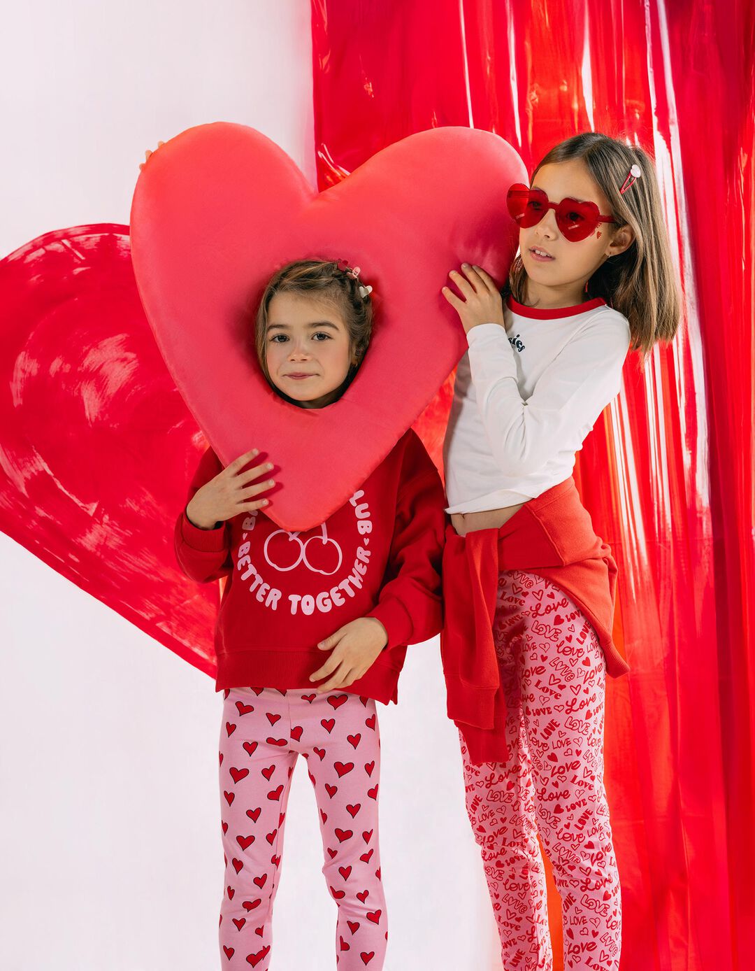 Pack 2 Leggings, Menina, Rosa Claro