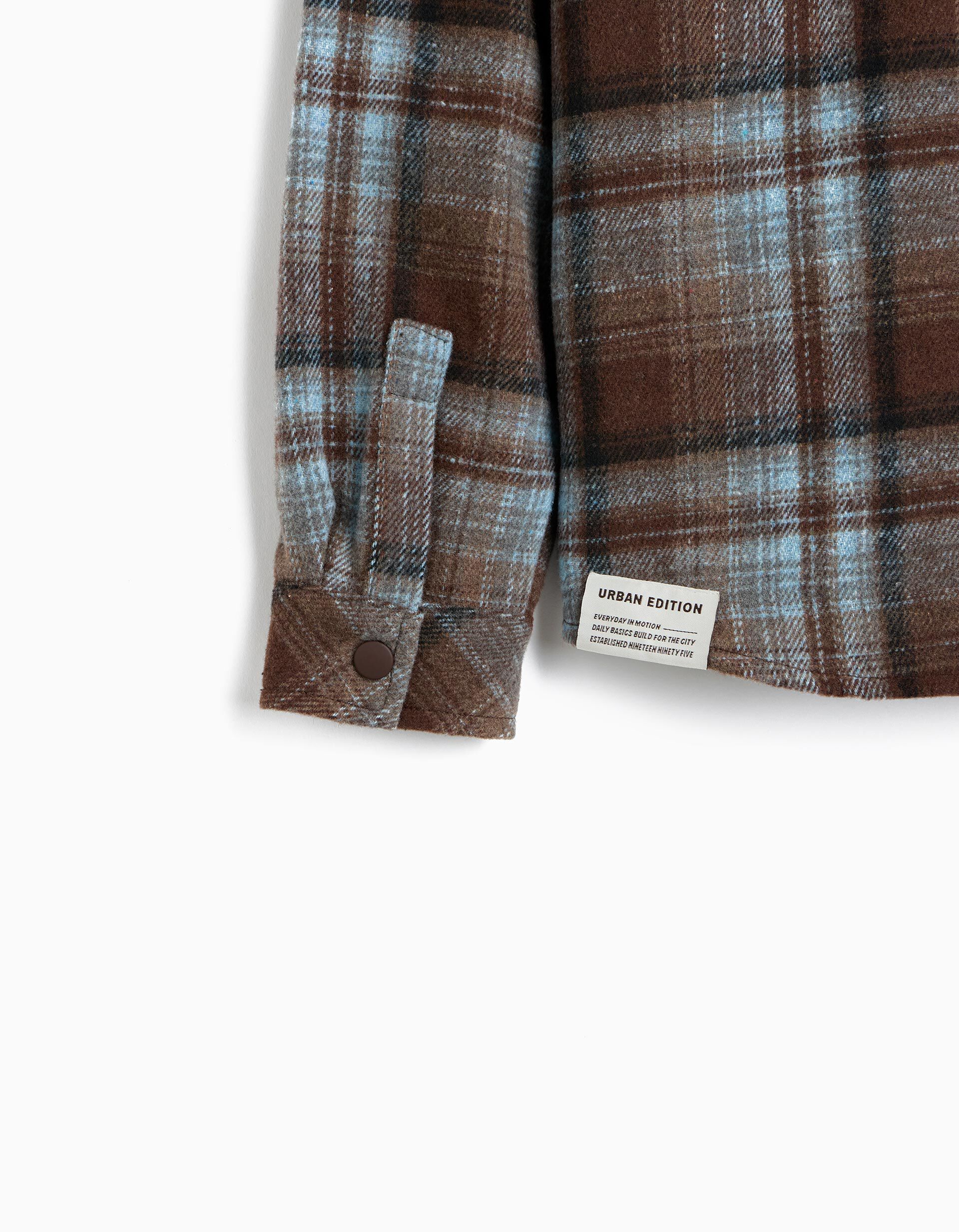 Comprar Online Camisa Xadrez Com Capuz, Menino, Castanho