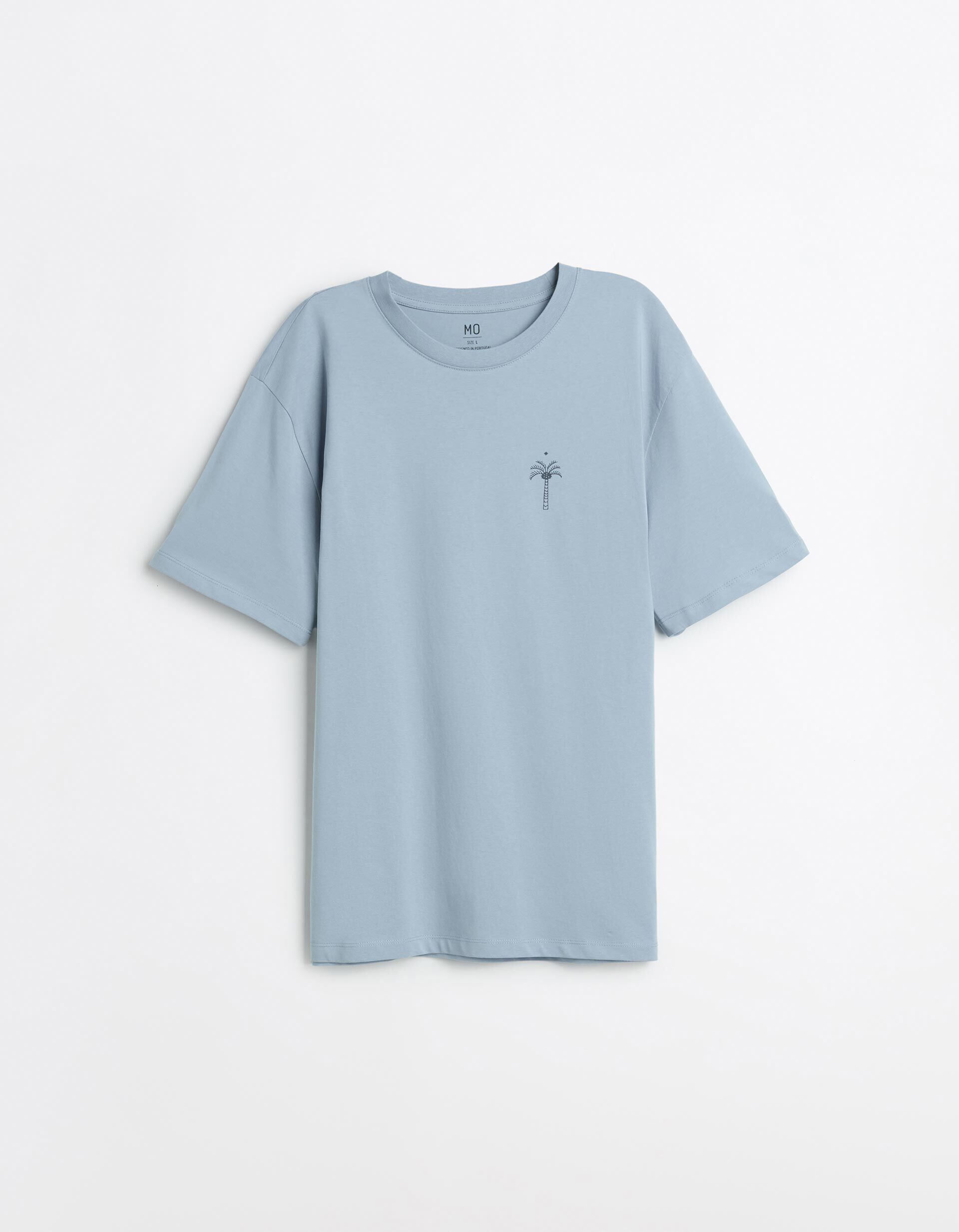 Comprar Online T-shirt Jersey Estampada, Homem, Azul Claro