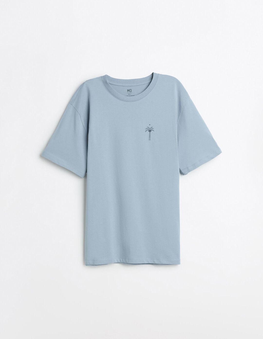 T-shirt Jersey Estampada, Homem, Azul Claro