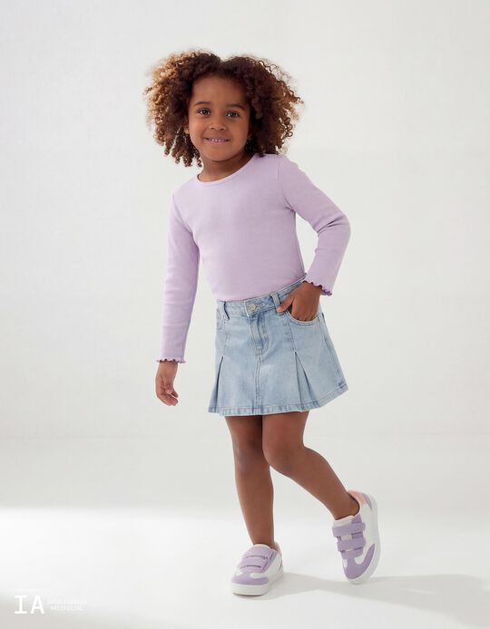 Comprar Online Saia-cal&ccedil;&atilde;o de Ganga, Menina, Azul Claro