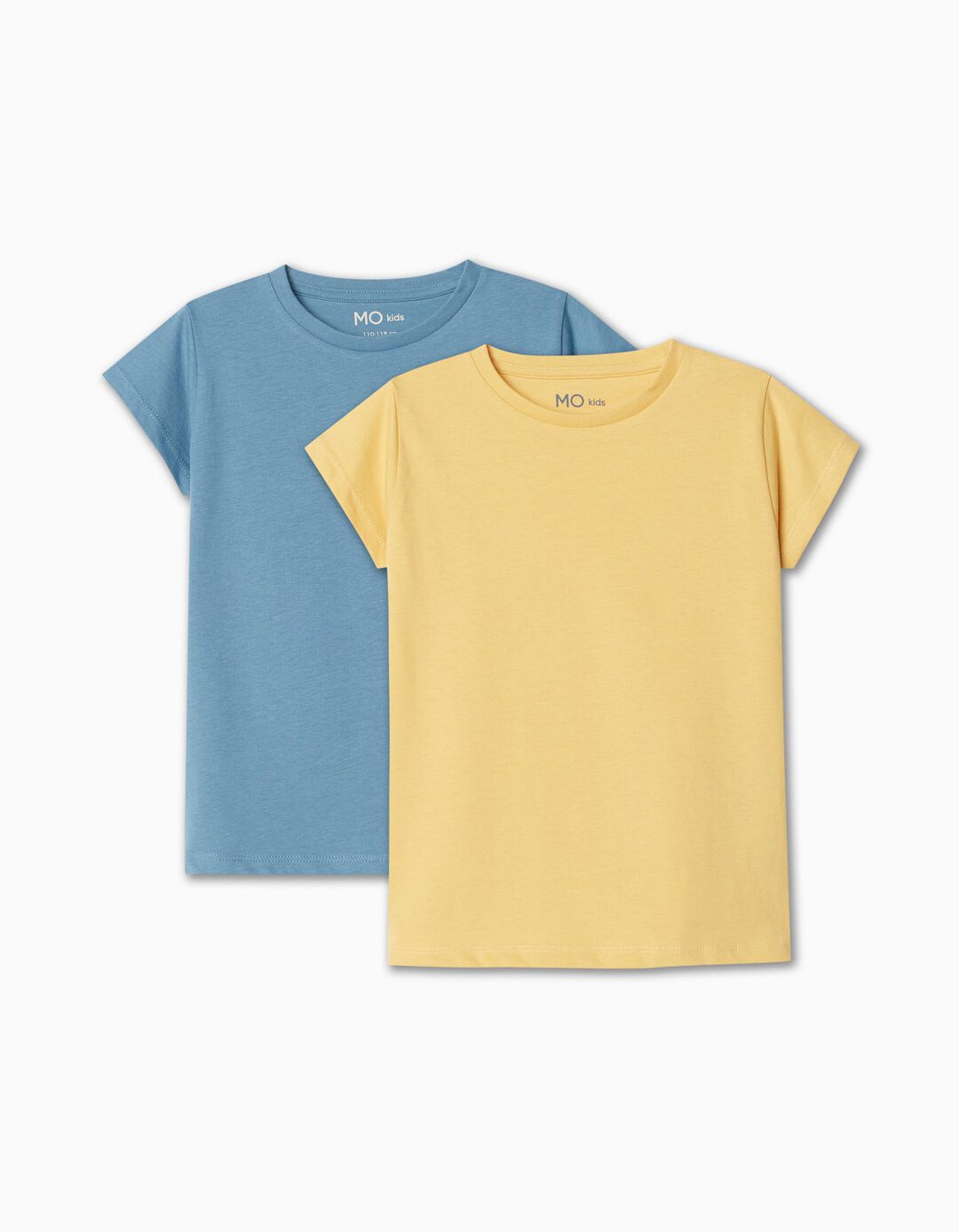 Pack 2 T-shirts, Menina, Amarelo Claro/Azul