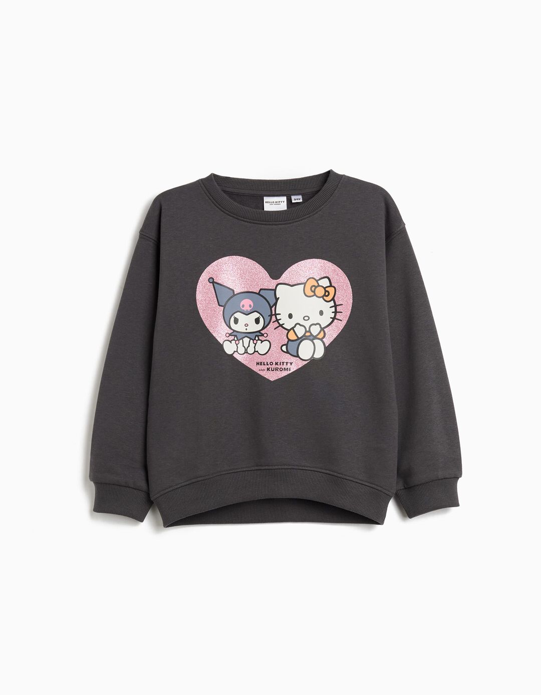 Sweatshirt 'Hello Kitty', Menina, Cinzento Escuro