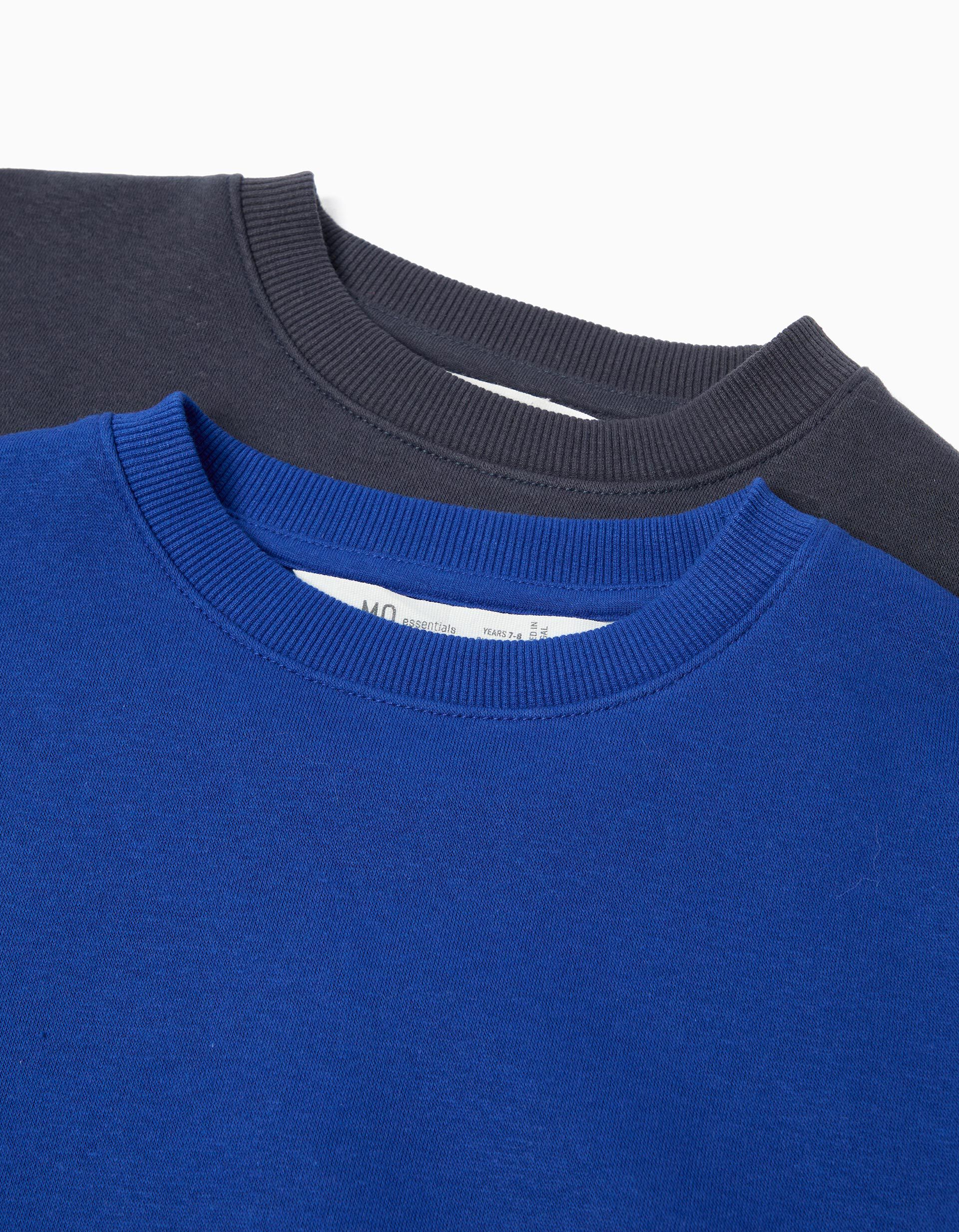 Comprar Online Pack 2 Sweatshirts de Felpa, Menino, Azul Escuro