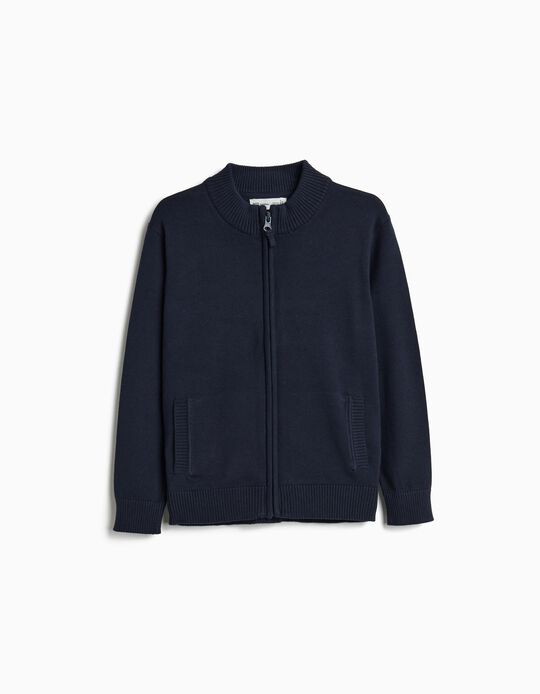 Comprar Online Casaco De Malha, Menino, Azul Escuro