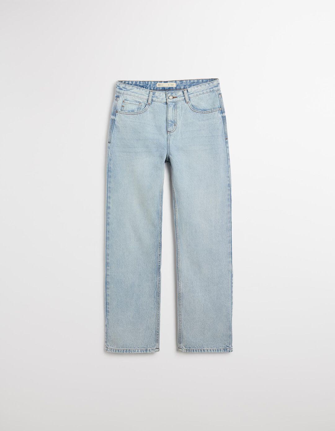 Calças de Ganga Wide Leg, Mulher, Azul Claro