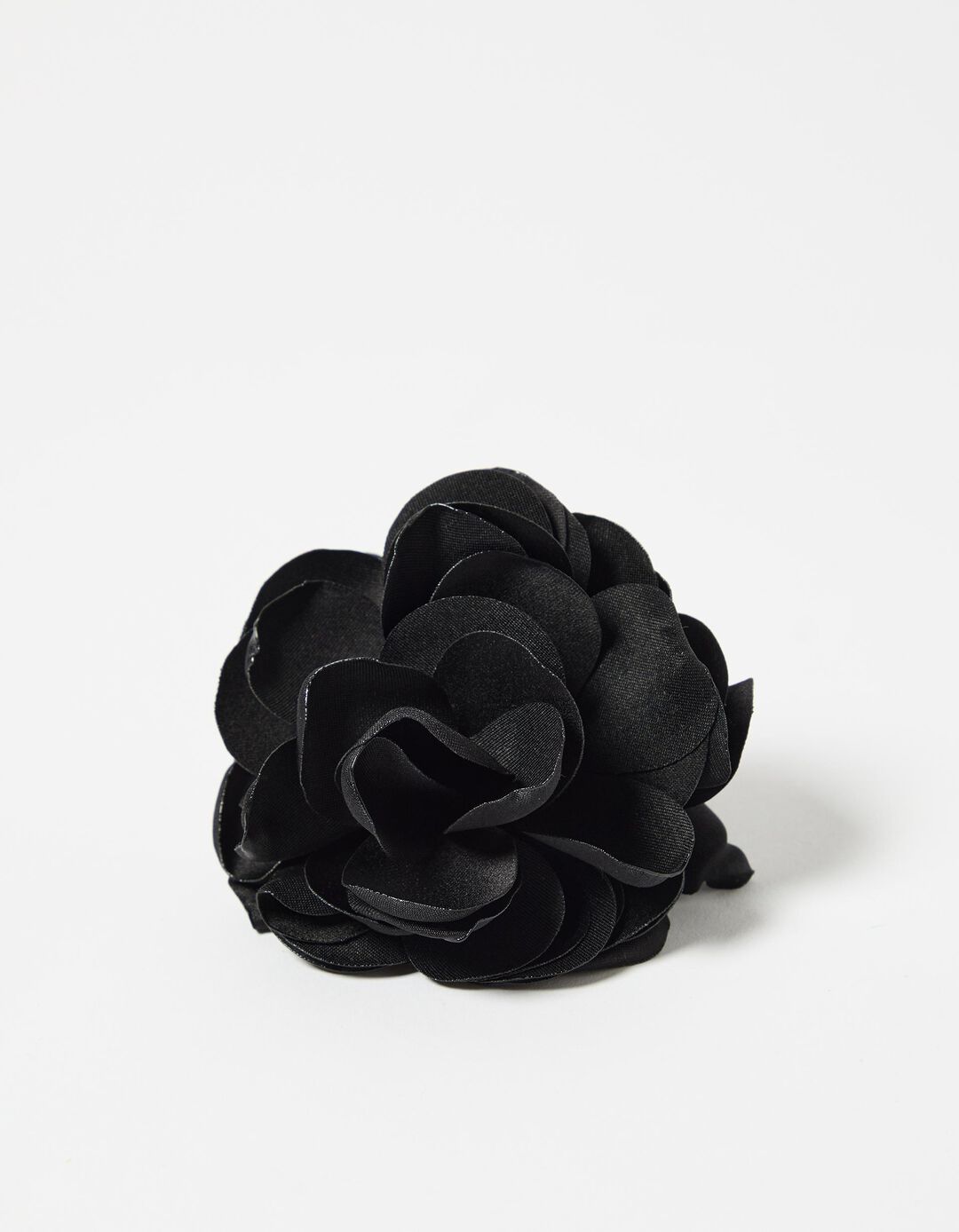 Elástico Cabelo com Flor, Mulher, Preto 