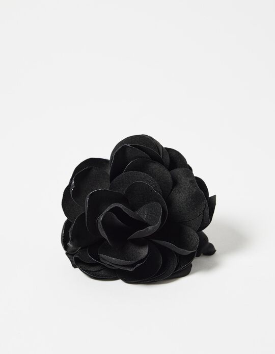 Comprar Online Elástico Cabelo com Flor, Mulher, Preto 
