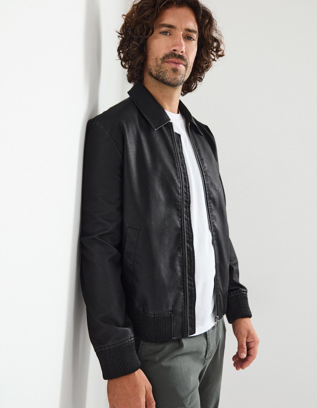 Casaco Bomber, Homem, Preto